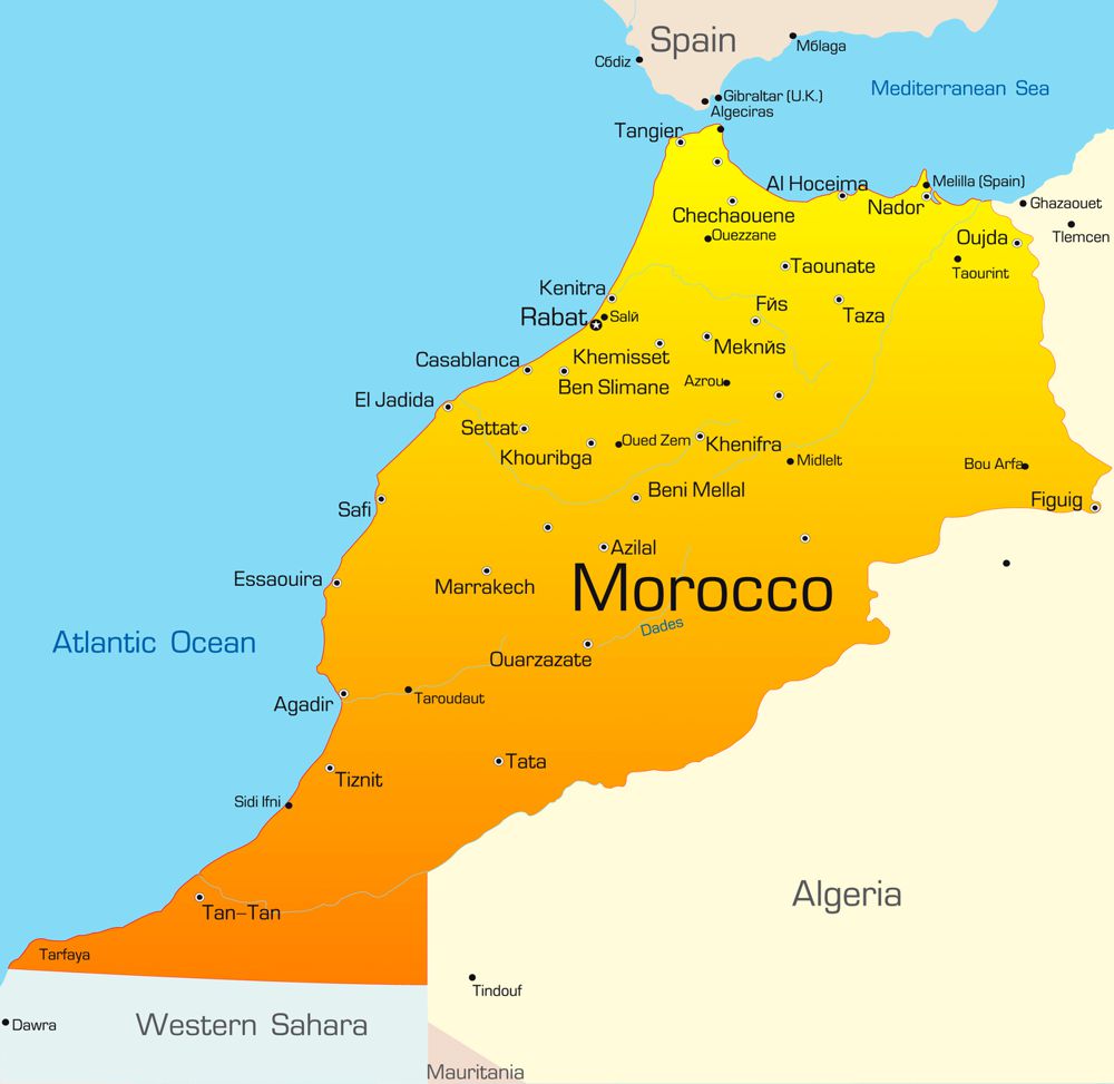 Marokko Karte