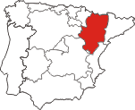 Karte Spanien / Aragon