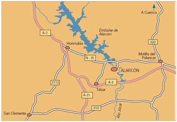 Landkarte von Alarcon
