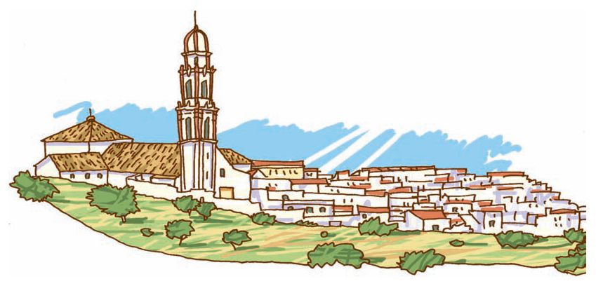 Weißes Dorf in Ayamonte 