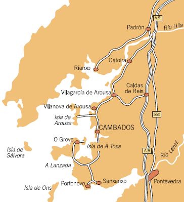Landkarte von Cambados