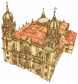 Parador Jaen - Zeichnung Kathedrale