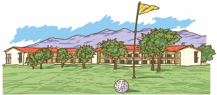Parador Malaga Golf Zeichnung Golfplatz