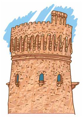 Der Burgturm in seiner ganzen Pracht