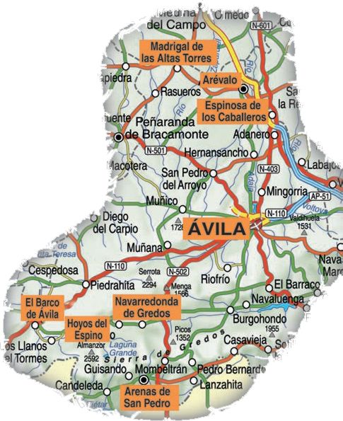 Route Ávila - Die Gebirgskette Sierra de Gredos